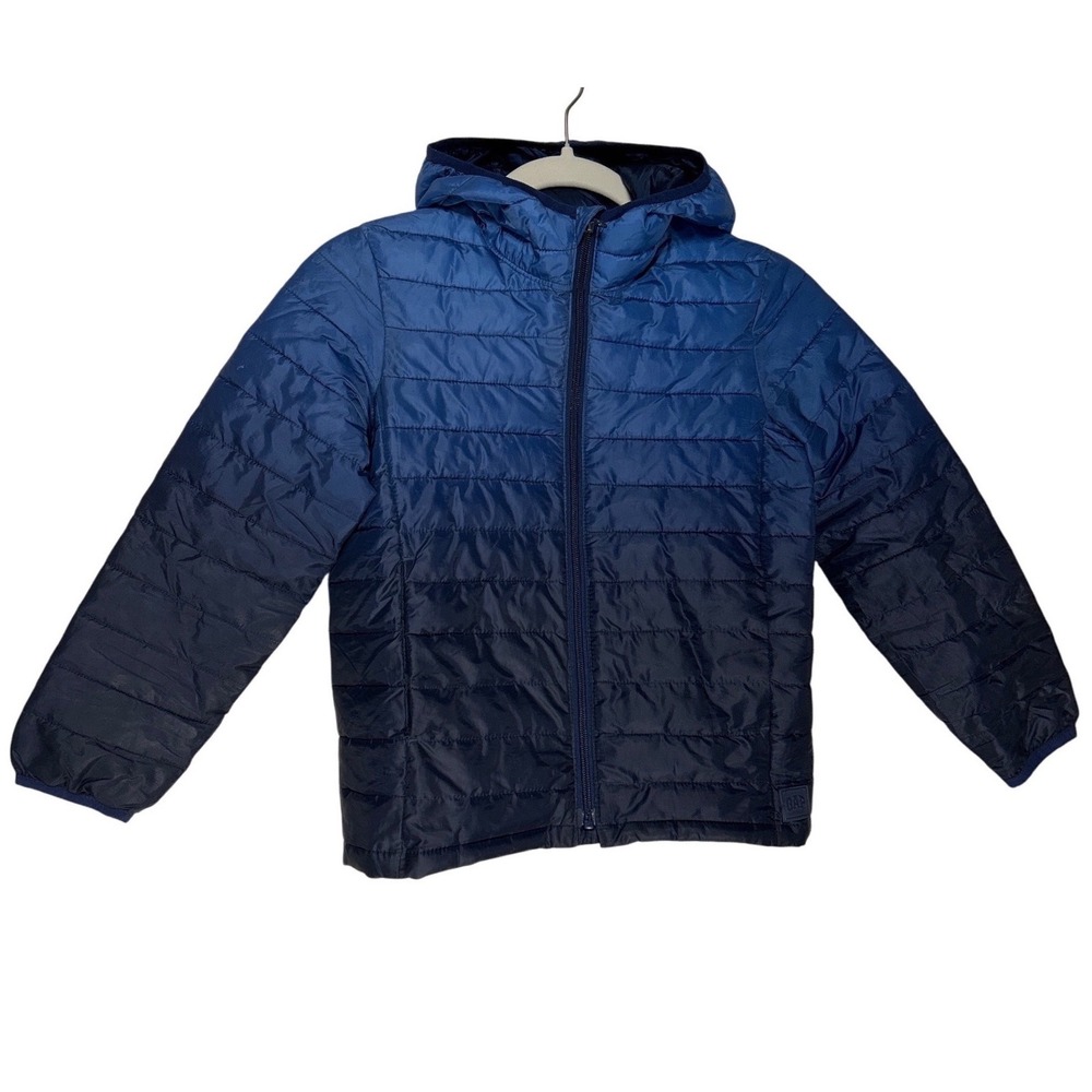 Gap Kids Blue Ombre PrimaLoft Lightweight Puffer Jacket Size S 6-7 Warm Coat